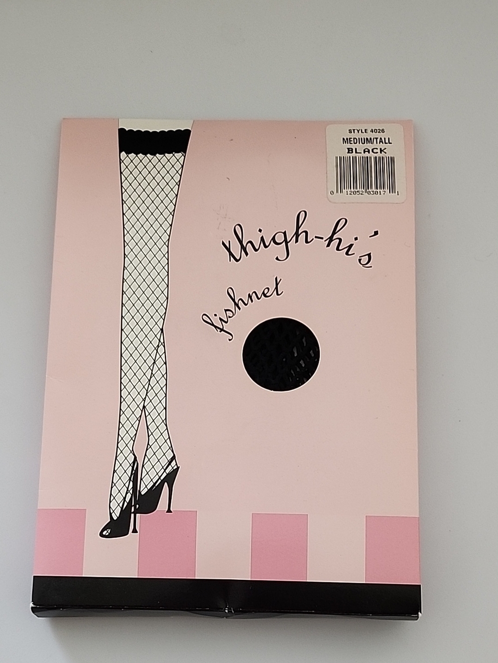 Thigh-Hi Fishnet Stockings — Black